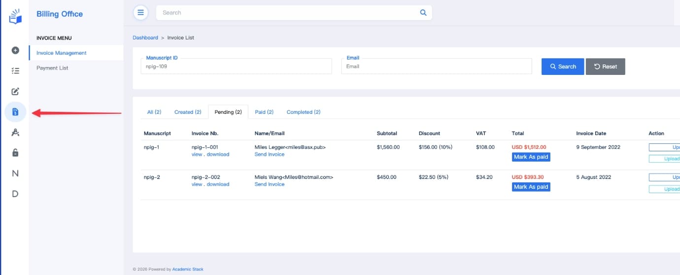 Billing management